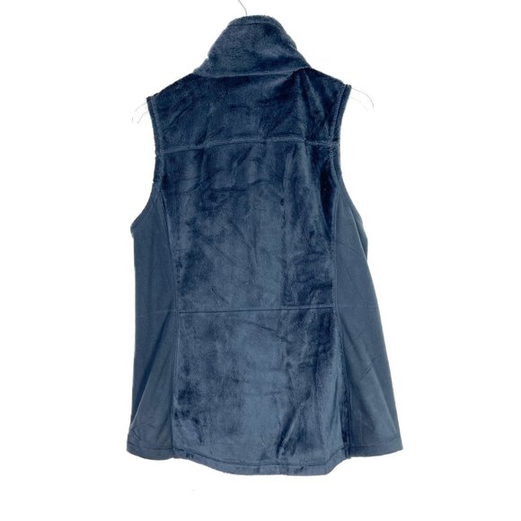 L.L. Bean Luxe Fleece Long Vest Blue Soft Size Medium M Misses EUC D2231 - Picture 11 of 15